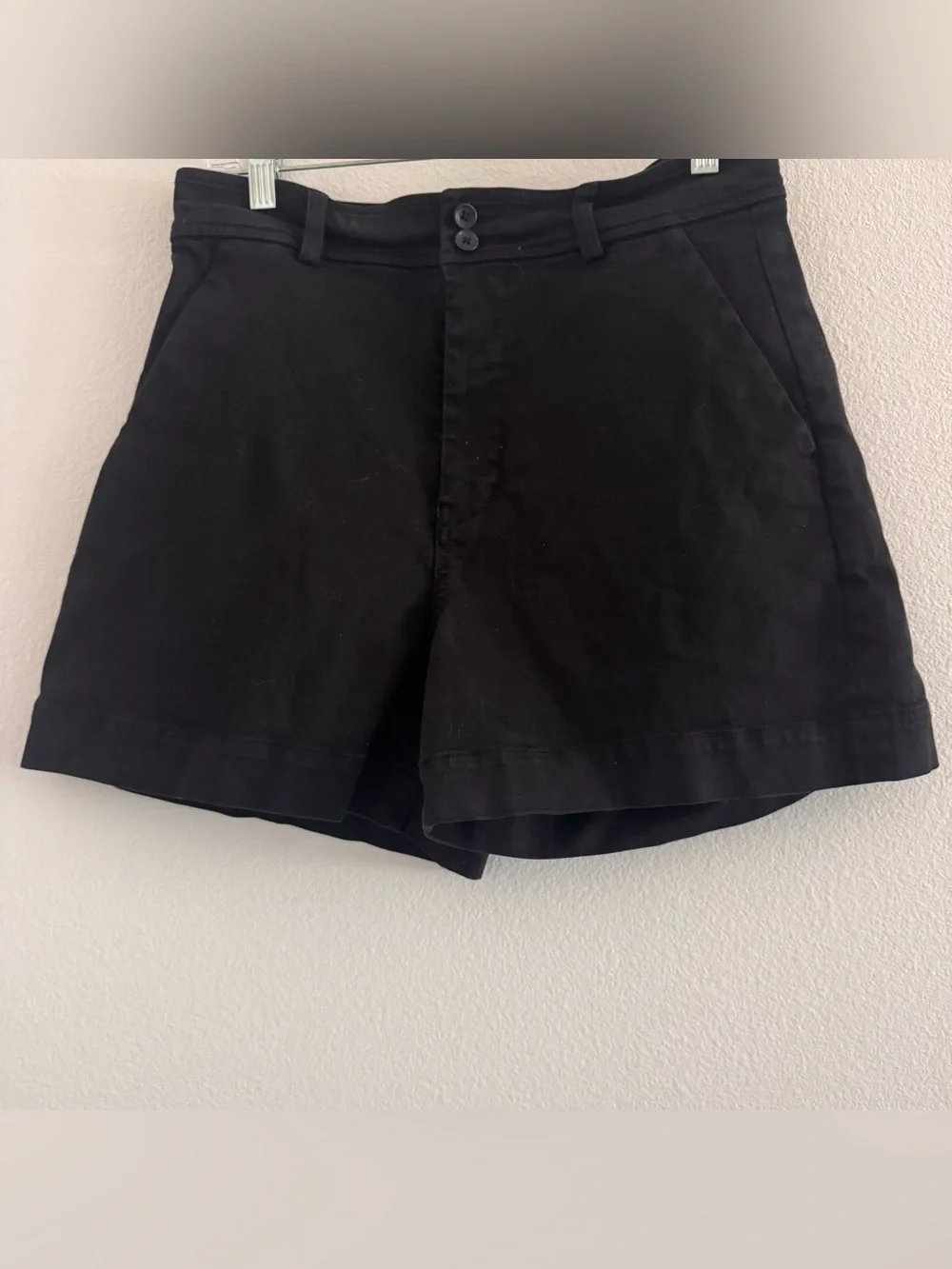 Everlane The Way High Twill Shorts in Black Size: 10
